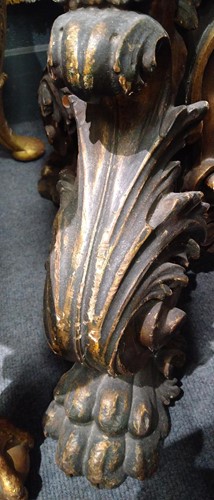 Lot 2 - A large Venetian carved giltwood and polychromed torchere standard lamp, 19th century