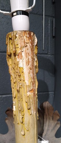 Lot 2 - A large Venetian carved giltwood and polychromed torchere standard lamp, 19th century