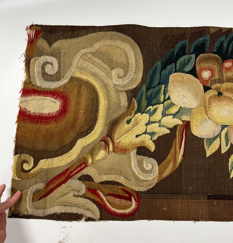 Lot 11 - A tapestry fragment, 17th century