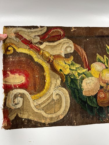Lot 11 - A tapestry fragment, 17th century
