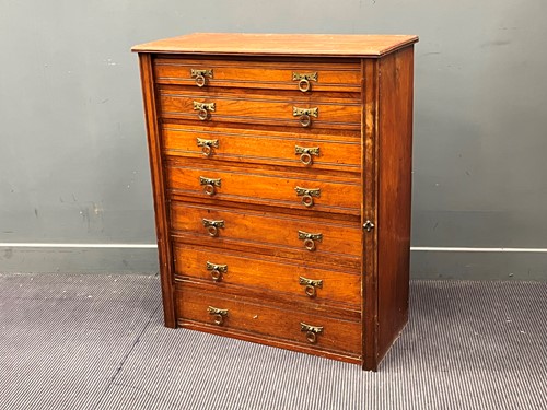 Lot 461 - A walnut plan or map chest, lacks back panels...