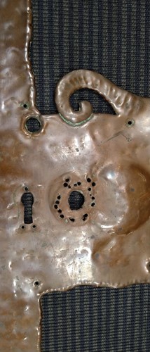 Lot 34 - Metal items to include an elaborate beaten...