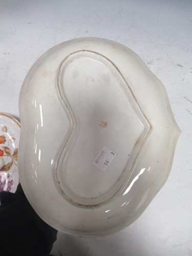 Lot 4 - A Bloor Derby fruit painted dish, another...