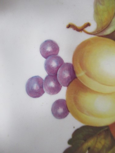 Lot 4 - A Bloor Derby fruit painted dish, another...