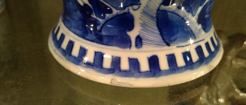 Lot 30 - A Chinese blue and white cylindrical vase, 4...