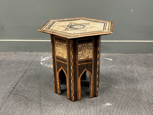 Lot 444 - A Middle Eastern mother of pearl inlaid...