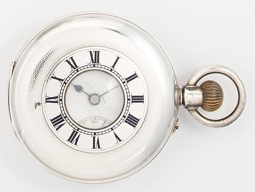 Lot 200 - Mappin & Webb, London - A silver half hunter pocket watch