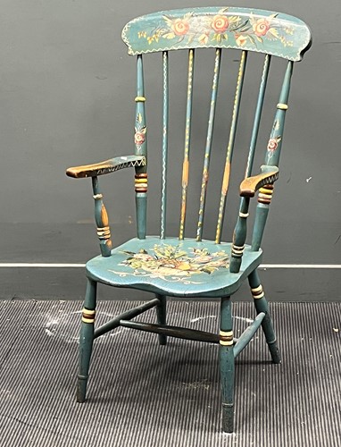 Lot 500 - An early 20th century painted comb back...
