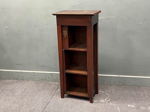 Lot 488 - A stained wood open bookcase with Cambridge...