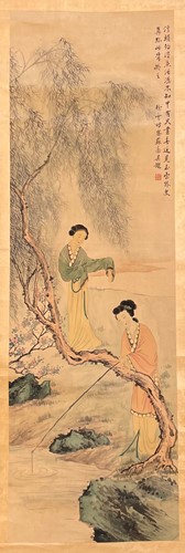 Lot 275 - A Chinese scroll painting
