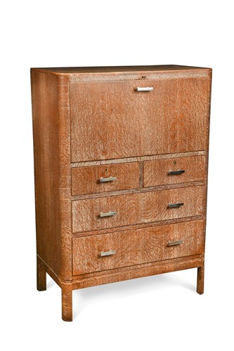 Lot 195 - A Heal's limed oak Modernist escritoire