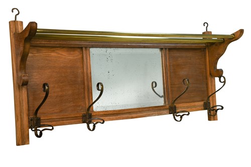 Lot 167 - A 'Pullman' style hat/coat rack, circa 1910