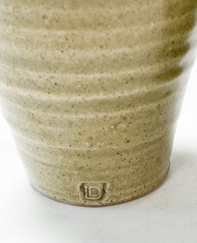 Lot 23 - David Leach OBE (1911-2005), a pair of celadon glazed stoneware tumbler cups