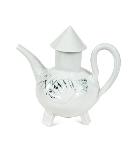 Lot 55 - Terry Bell Hughes (1939-), a porcelain teapot