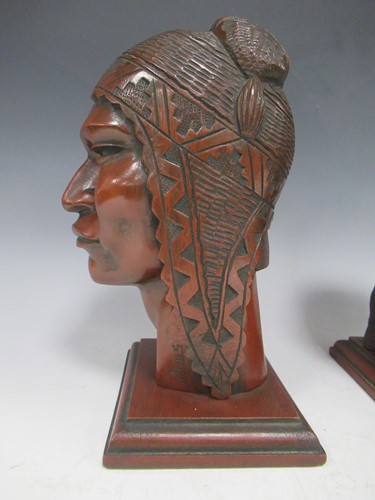 Lot 28 - Mid 20th Century South American Hardwood Busts