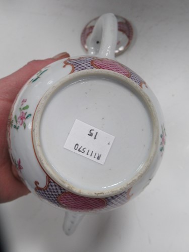 Lot 26 - An 18th century pearlware teapot and another...