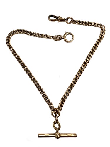 Lot 212 - A 19th century 9ct gold 'Albert' watch chain