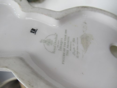 Lot 6 - A painted bisque family with horse figure...
