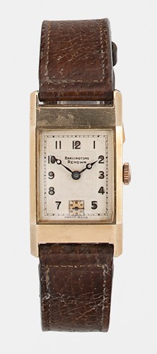Lot 249 - Bravingtons, London - A 9ct gold 'Renown' wristwatch