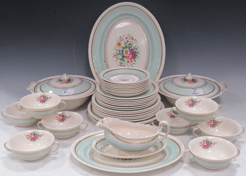 Lot 65 - A Johnson Bros floral dinner service