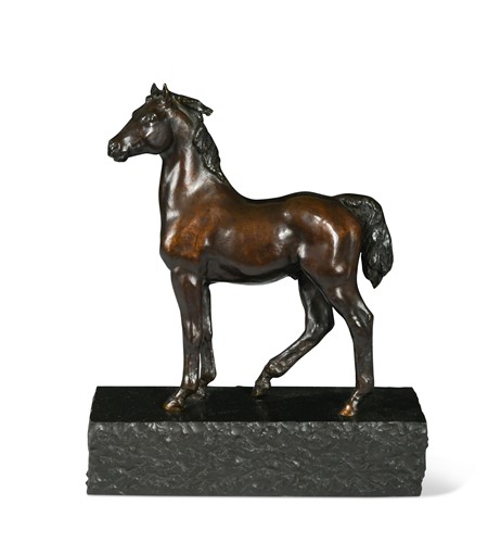 Lot 558 - June Hannah, a bronze model of a foal, 20th century