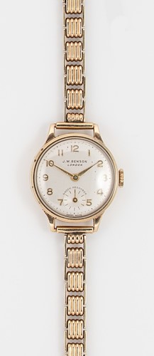 Lot 248 - Cyma for J.W. Benson, London - A 9ct gold wristwatch