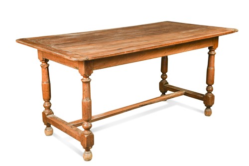 Lot 552 - A French fruitwood farm house table, 19th century
