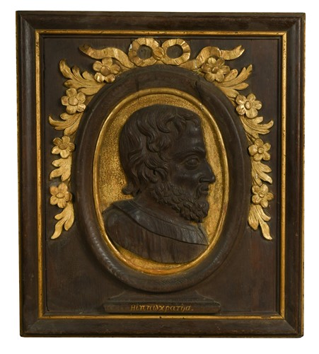 Lot 463 - A Continental carved and gilded oak relief panel, 19th century