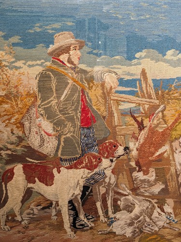 Lot 553 - A 19th century needlework picture of a...