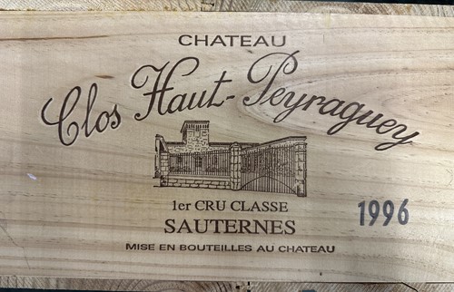 Lot 88 - Chateau Clos Haut Peyraguey, Sauternres 1er Cru 1996