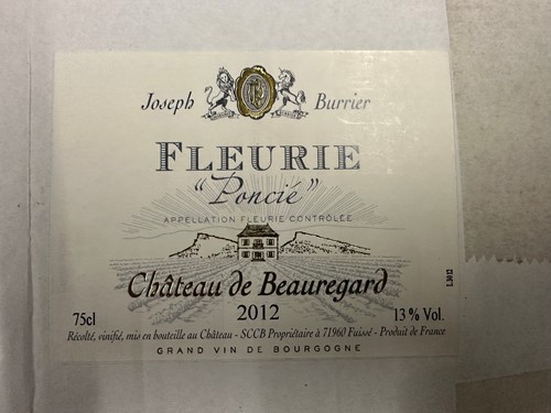 Lot 61 - Fleurie Chateau de Beauregard 2012