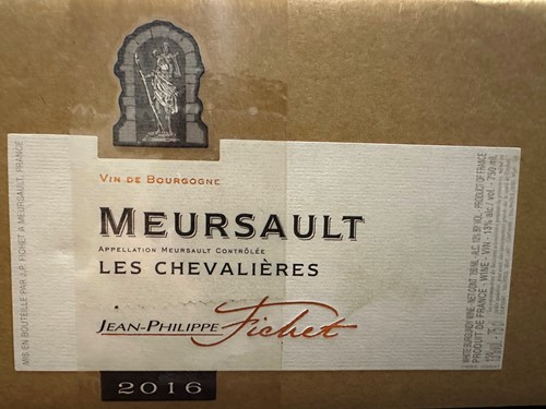 Lot 72 - Meursault Les Chevaliers 2016
