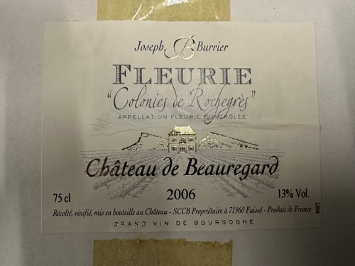 Lot 63 - Fleurie, Les Colonies de Rochegres 2006