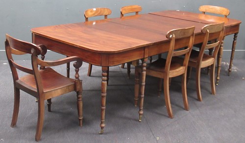 Lot 652 - A Regency mahogany D-end extending dining...