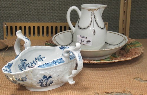 Lot 57 - An 18th century Worcester blue and white...