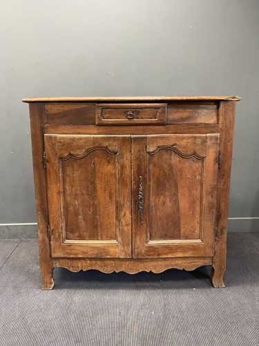 Lot 742 - A French farmhouse walnut side cabinet, 19th...