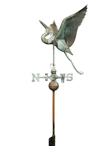 Lot 810 - A blacksmith-made copper weather vane, early 20th century