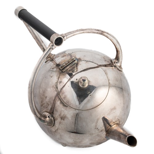 Lot 205 - Christopher Dresser (1834-1904), a rare electroplate teapot, No. 2277, circa 1880