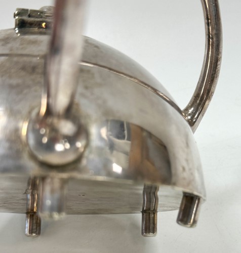 Lot 205 - Christopher Dresser (1834-1904), a rare electroplate teapot, No. 2277, circa 1880