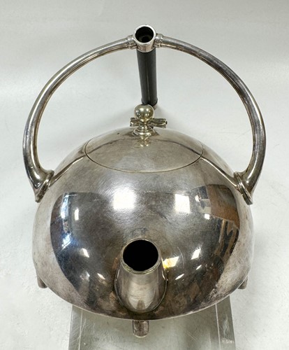 Lot 205 - Christopher Dresser (1834-1904), a rare electroplate teapot, No. 2277, circa 1880
