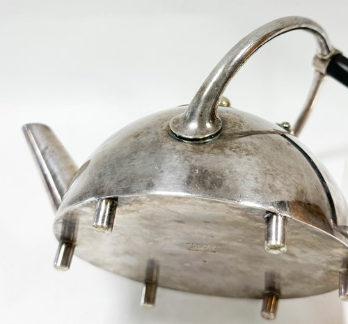 Lot 205 - Christopher Dresser (1834-1904), a rare electroplate teapot, No. 2277, circa 1880