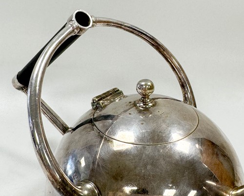 Lot 205 - Christopher Dresser (1834-1904), a rare electroplate teapot, No. 2277, circa 1880