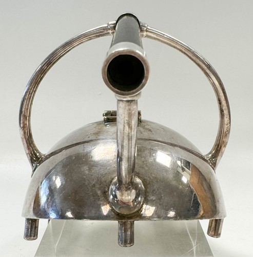 Lot 205 - Christopher Dresser (1834-1904), a rare electroplate teapot, No. 2277, circa 1880