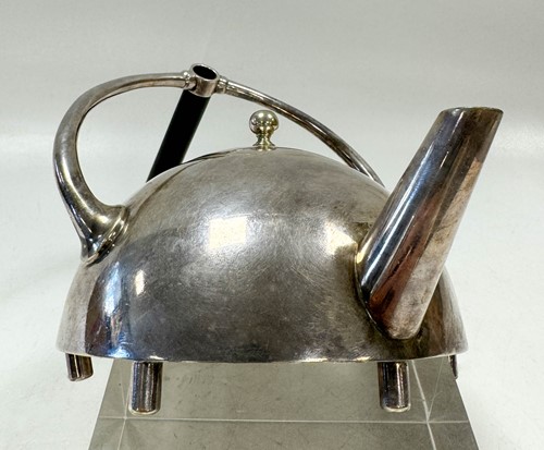 Lot 205 - Christopher Dresser (1834-1904), a rare electroplate teapot, No. 2277, circa 1880