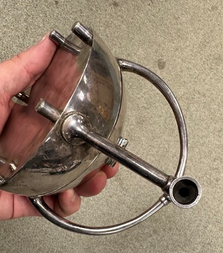 Lot 205 - Christopher Dresser (1834-1904), a rare electroplate teapot, No. 2277, circa 1880