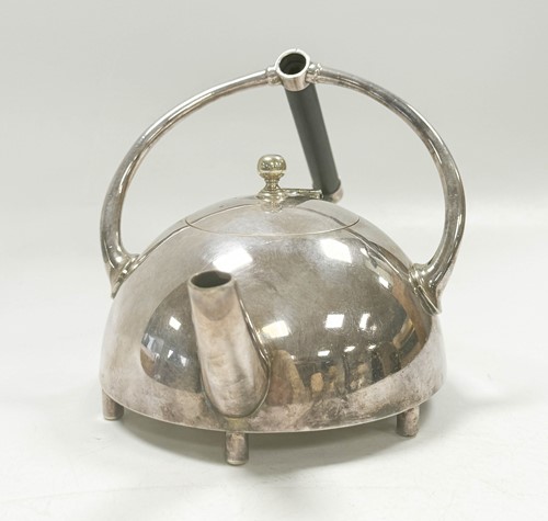Lot 205 - Christopher Dresser (1834-1904), a rare electroplate teapot, No. 2277, circa 1880