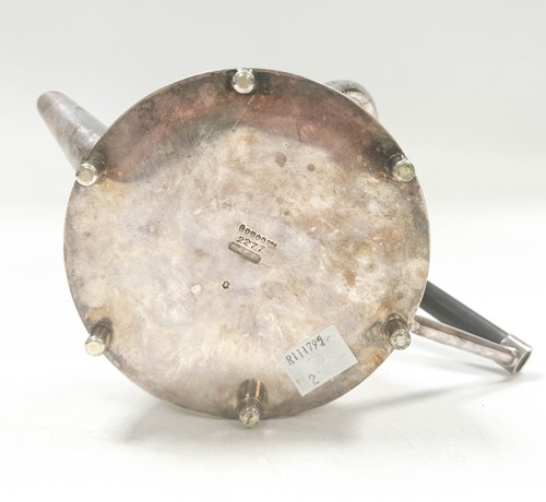 Lot 205 - Christopher Dresser (1834-1904), a rare electroplate teapot, No. 2277, circa 1880