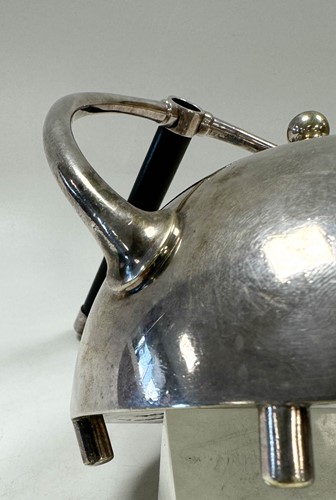Lot 205 - Christopher Dresser (1834-1904), a rare electroplate teapot, No. 2277, circa 1880