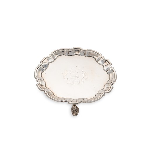 Lot 343 - A George II silver waiter
