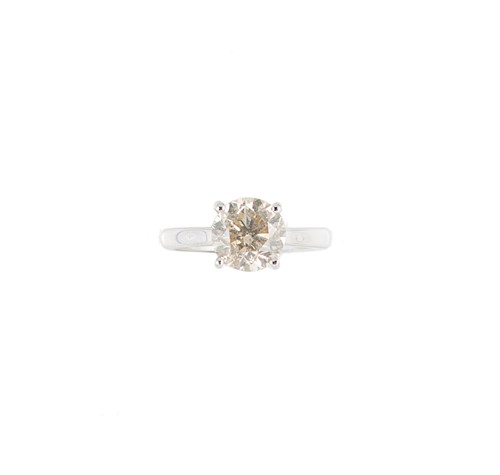 Lot 183 - An 18ct gold single stone diamond ring